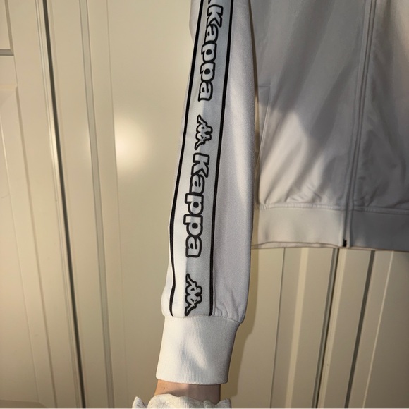 Y2K Kappa White Zip-Up track Jacket - size Medium - Picture 4 of 10